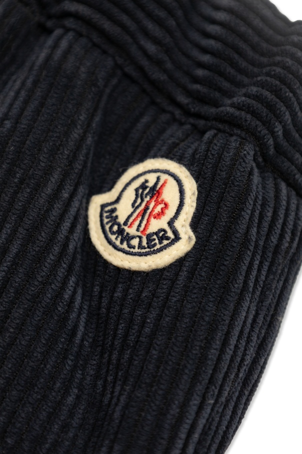 Moncler Corduroy Casual Pants In Black