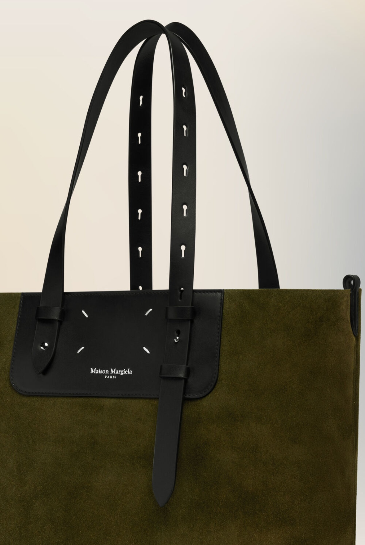Maison Margiela Suede Tote Bag In Brown