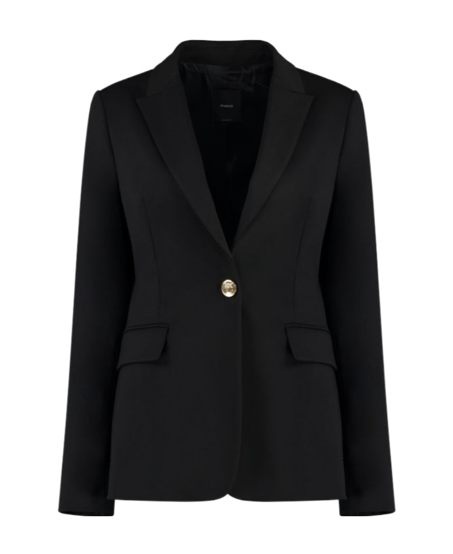 Pinko New Signum Single-breasted One Button Jacket In Black