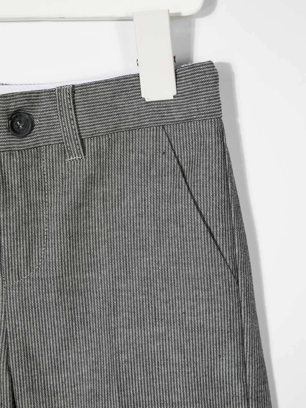 Bonpoint Middle Waist Striped Shorts In Gray