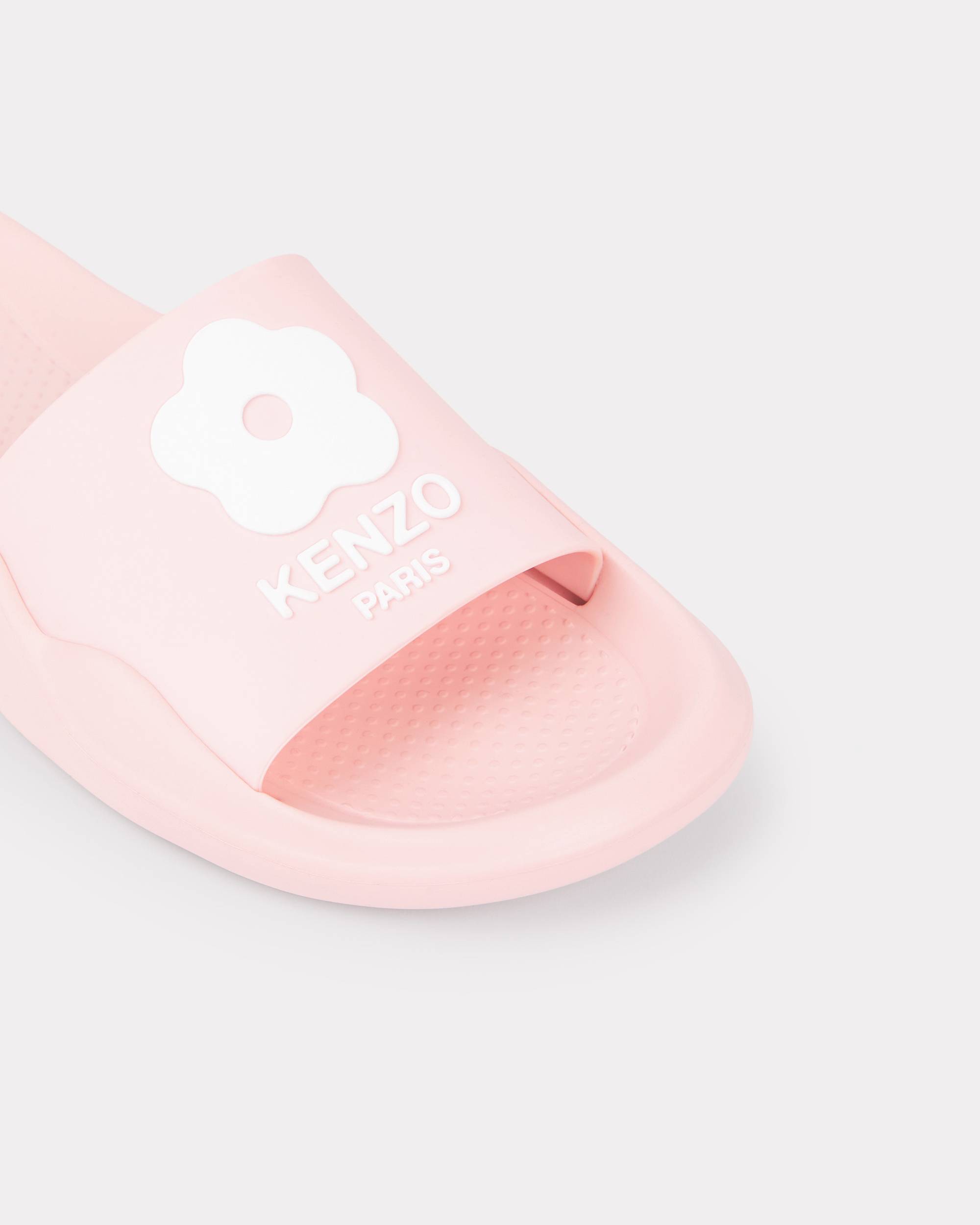 Kenzo Boke-flower Branded Slides In Pink