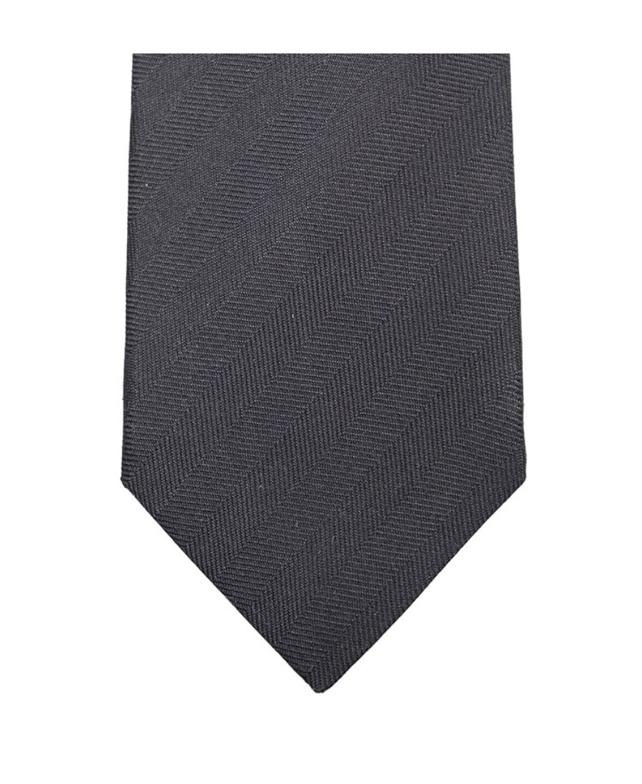 Pre-owned Hermes Logo Tie In Black