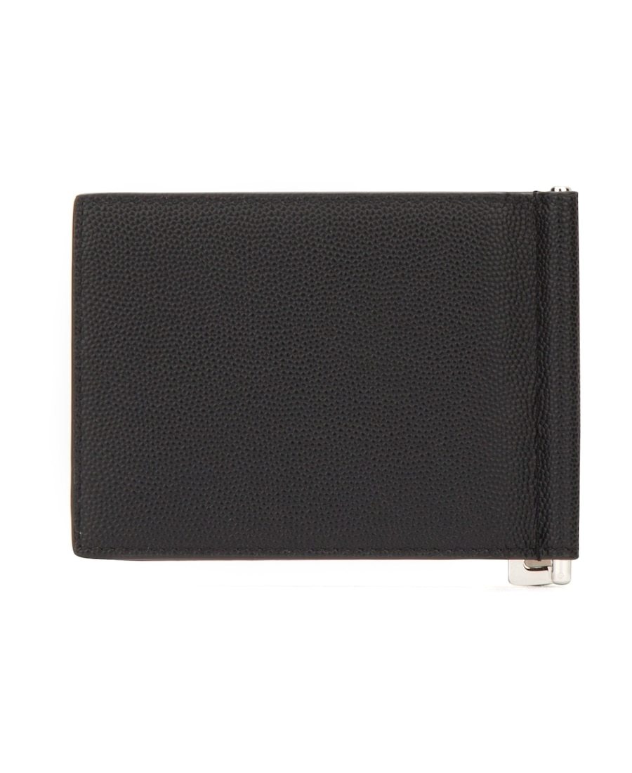 Saint Laurent Money Clip Wallet In Black
