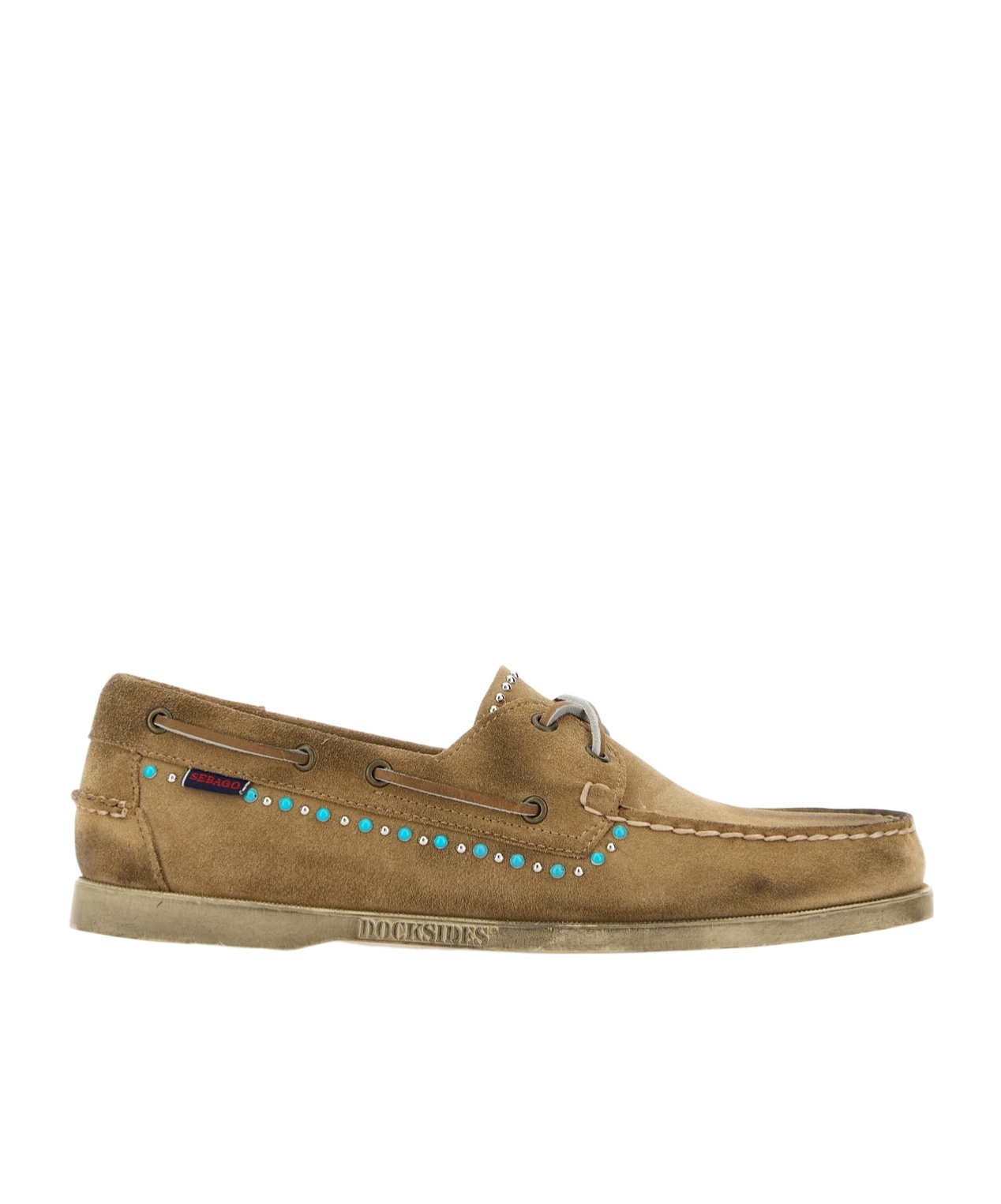 Sebago Suede Lace-up Loafers With Embellished Finish