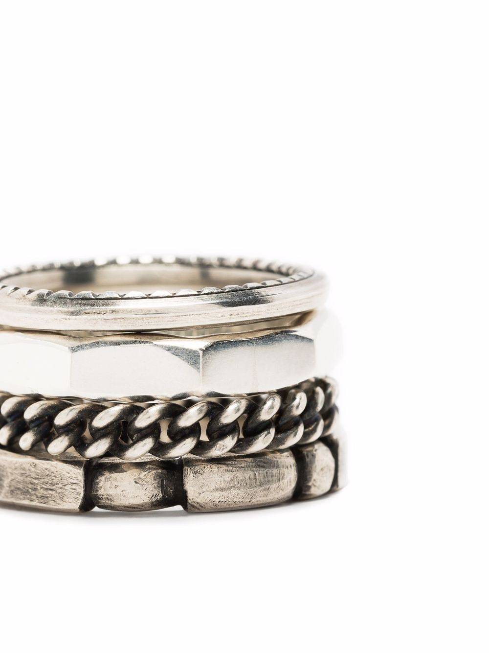 Werkstatt:münchen Multi-layer Stacked Rings In White