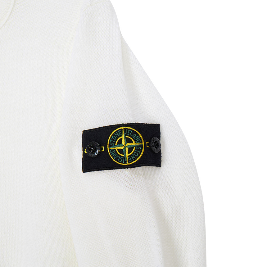 Stone Island Compass-badge Crew-neck Jumper In Gray