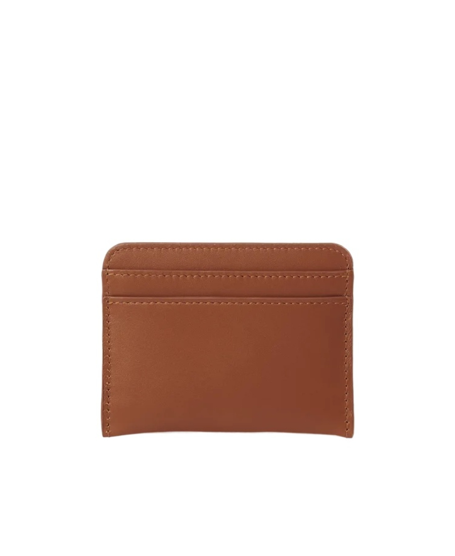 Chloé Chloe Sense Embroidered Logo Card Holder In Brown