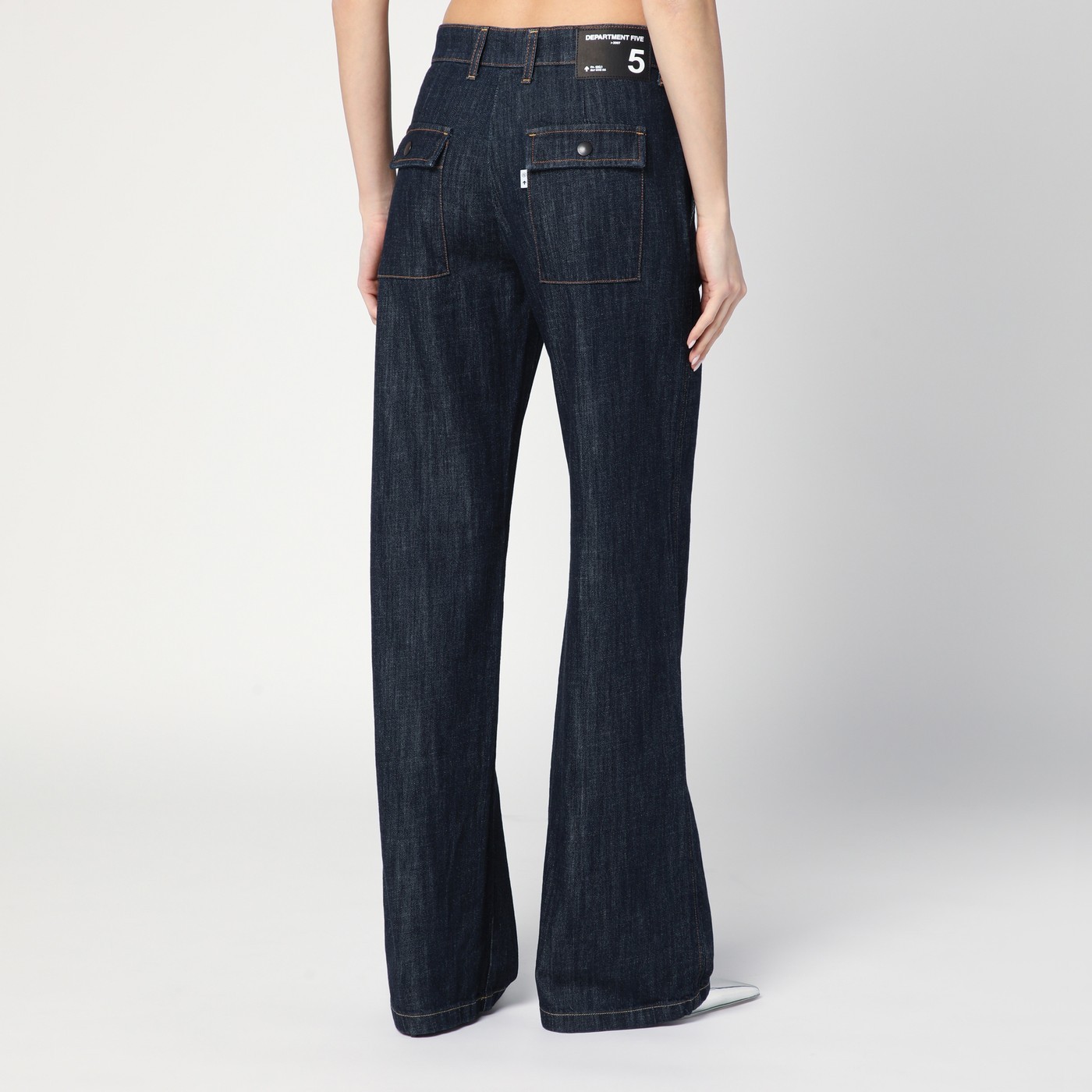 Department Five Department 5 Straight Leg Mouning Dark Blue Jeans In Dark Blue