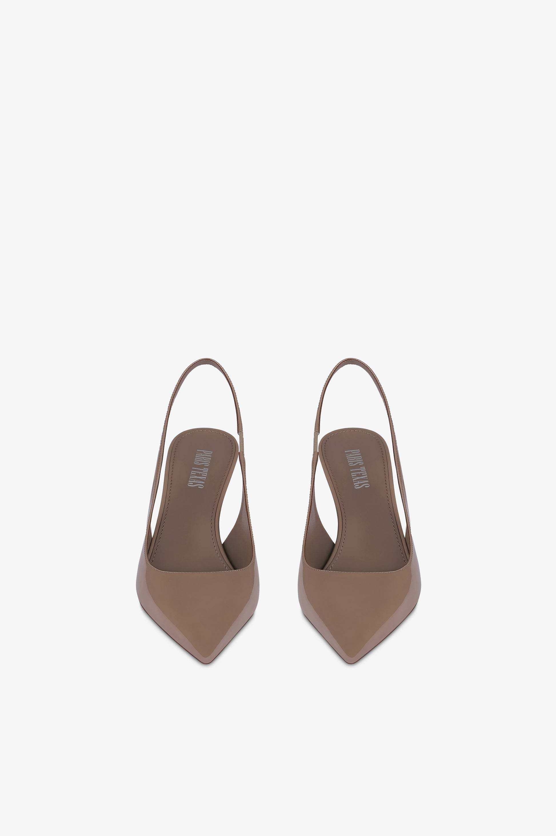 Paris Texas Lidia Patent-leather Slingback Pumps In Brown