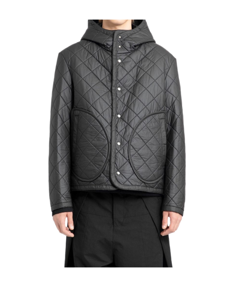 Craig Green Diamond-quilted Hooded Jacket In Black