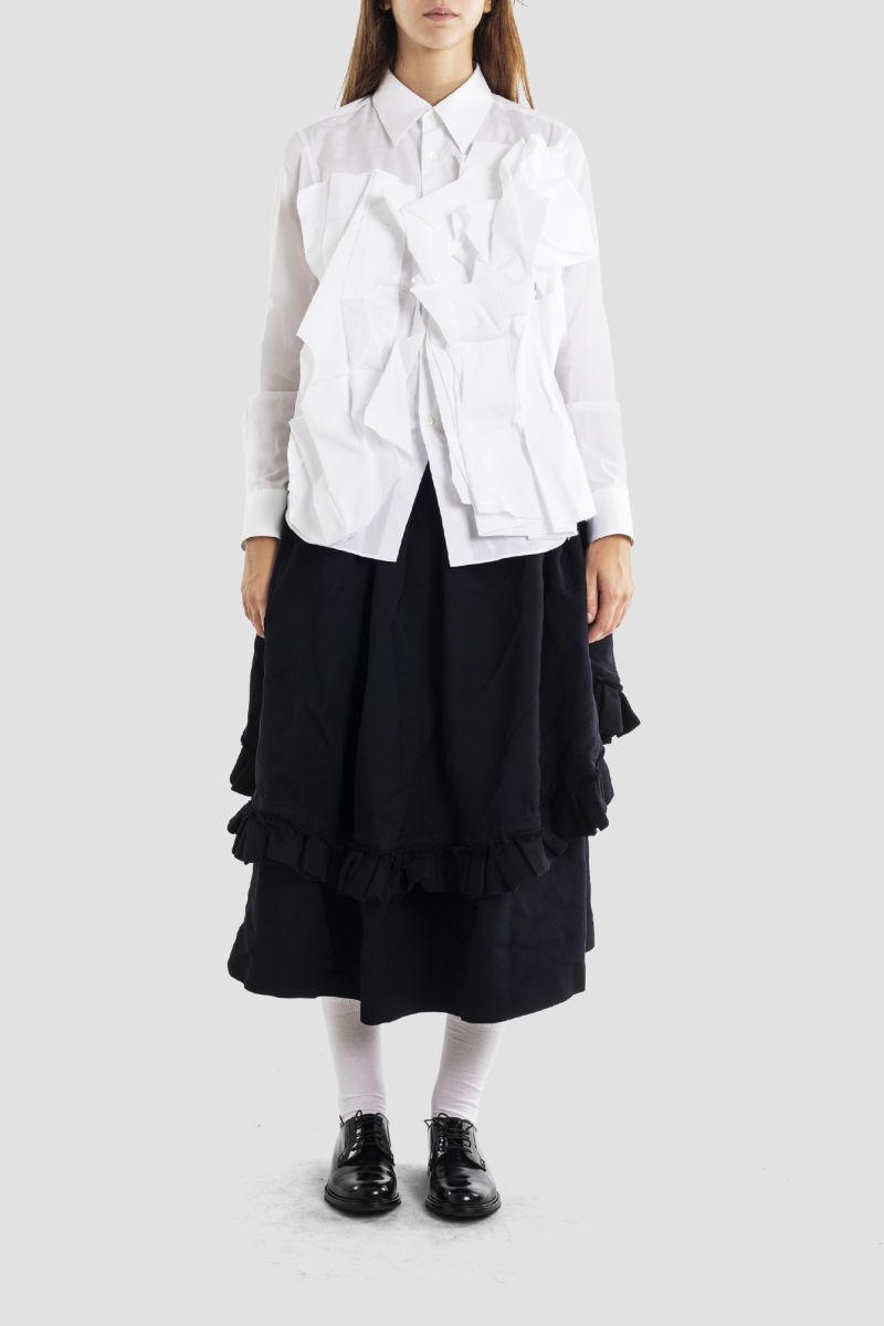 COMME DES GARÇONS HALF SKIRT WITH LOTUS LEAF EDGE