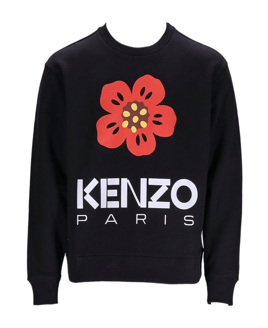Kenzo Boke Flower Wool Sweater In Black