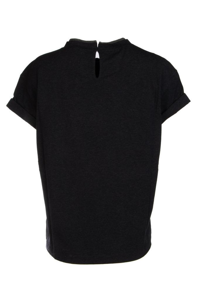 Brunello Cucinelli Embellished Crewneck T-shirt In Black