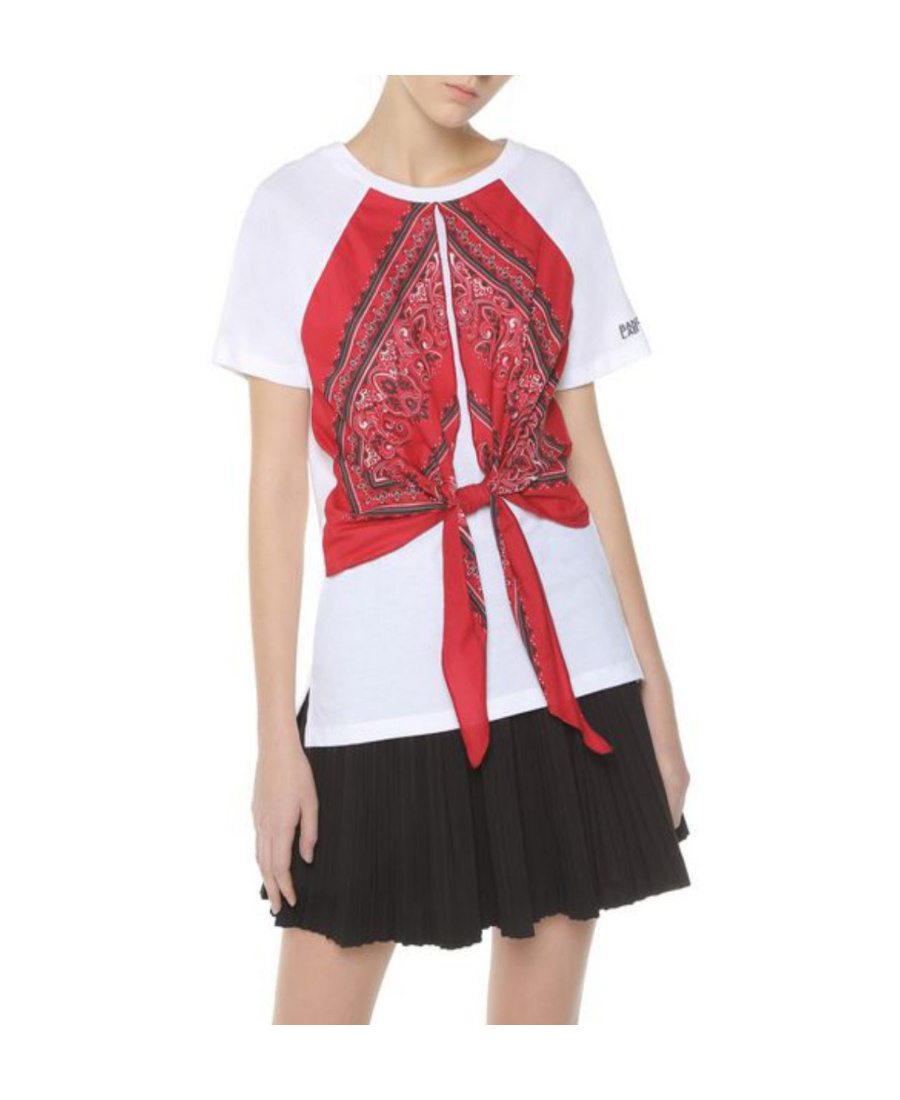 Red Valentino Strap Design T-shirt In White