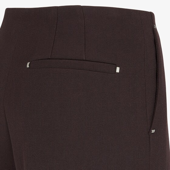 Fendi Virgin Wool Trouser With Metal Ff Details In Black