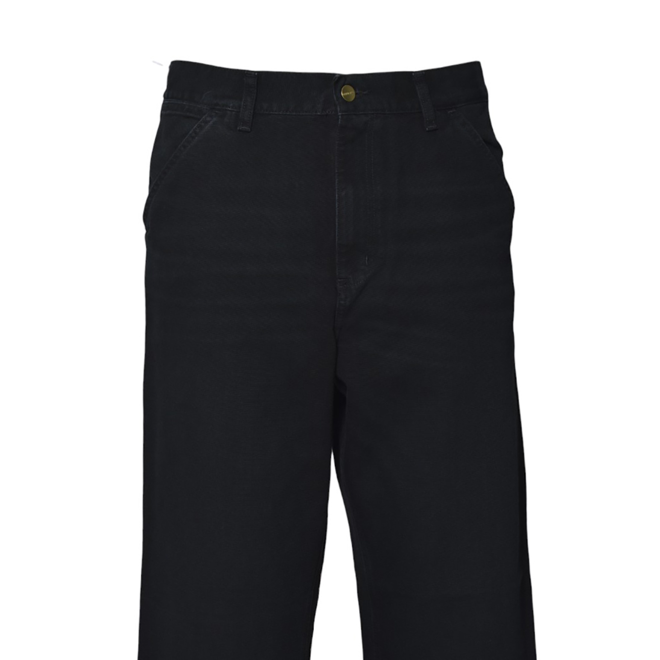 Carhartt Denim Trousers With Belt Loops In Black