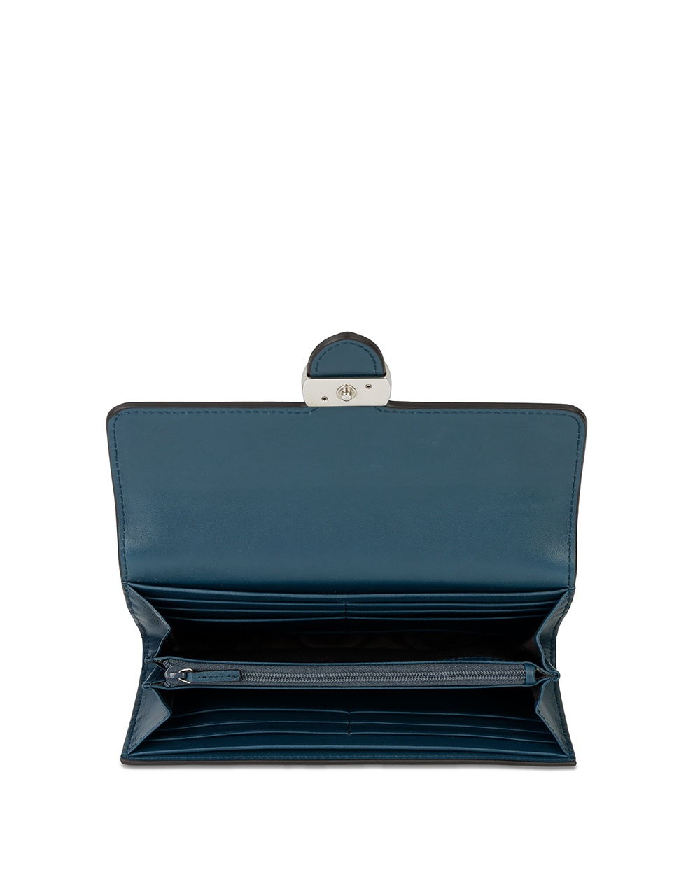 Gucci Navy Blue Long Double-folded Wallet In Blue