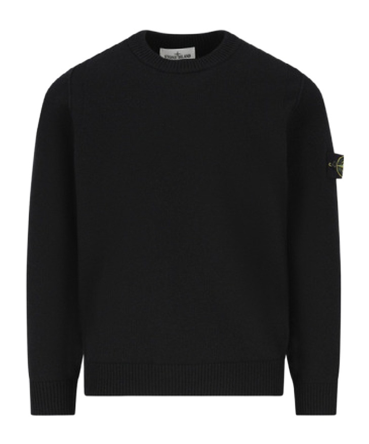 Stone Island Cotton Sweatshirt In Black