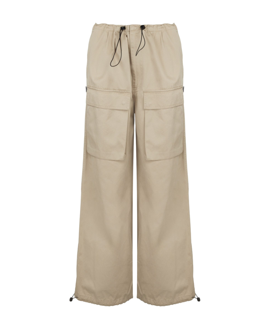 Mm6 Maison Margiela Utility Cargo Pants Drawstring Waist In Nude