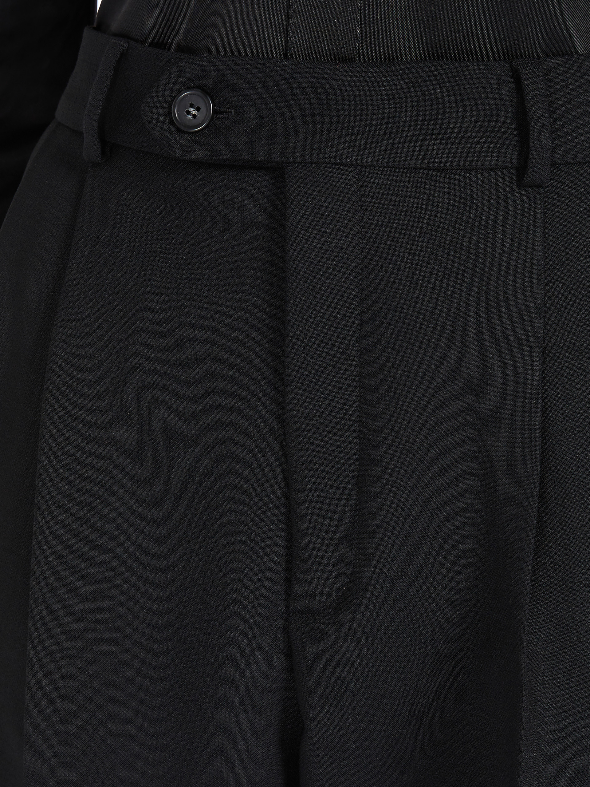 Sportmax Straight-leg High-waisted Wool Trousers In Black