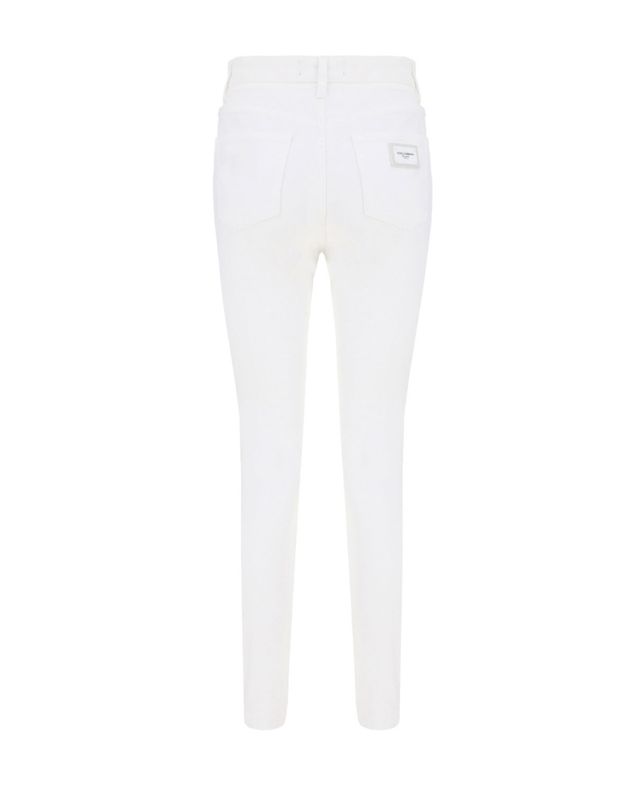 Dolce & Gabbana Low-rise Skinny Trousers In White