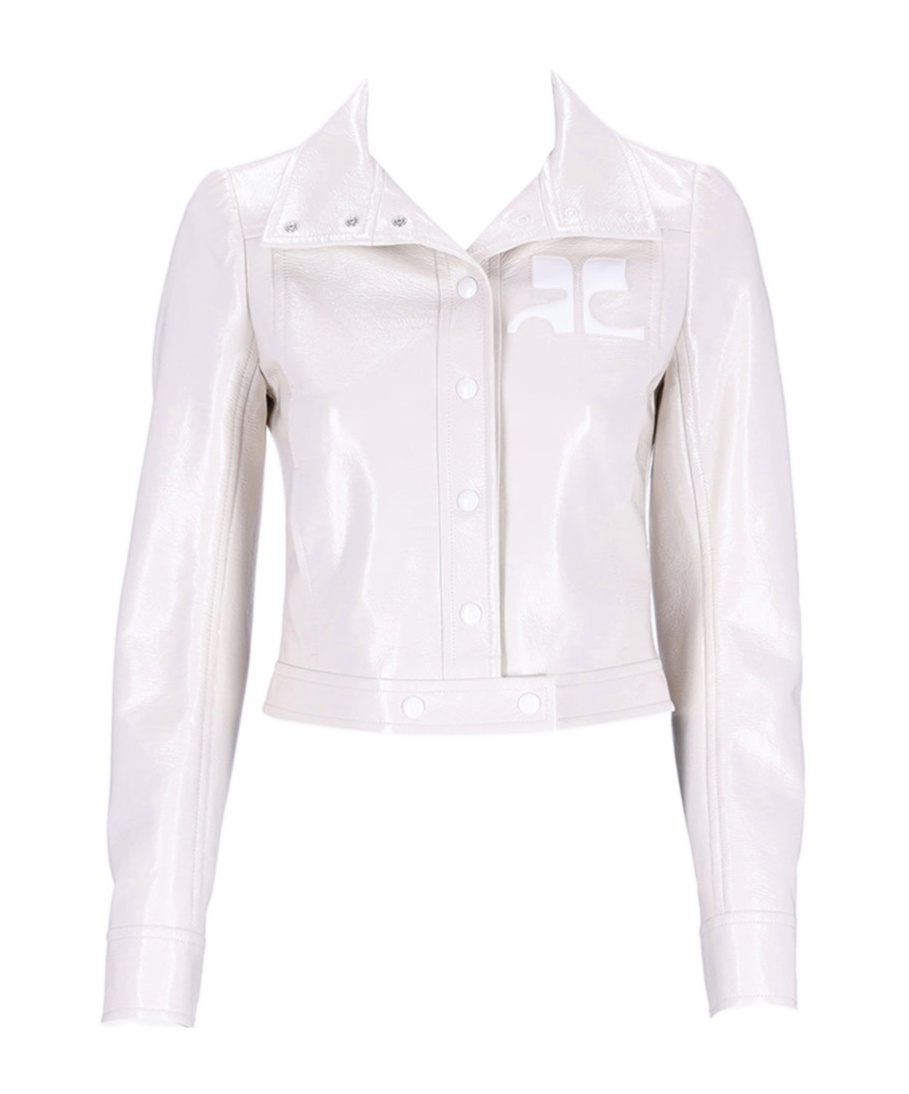 COURRÈGES LONG-SLEEVED LEATHER JACKET 