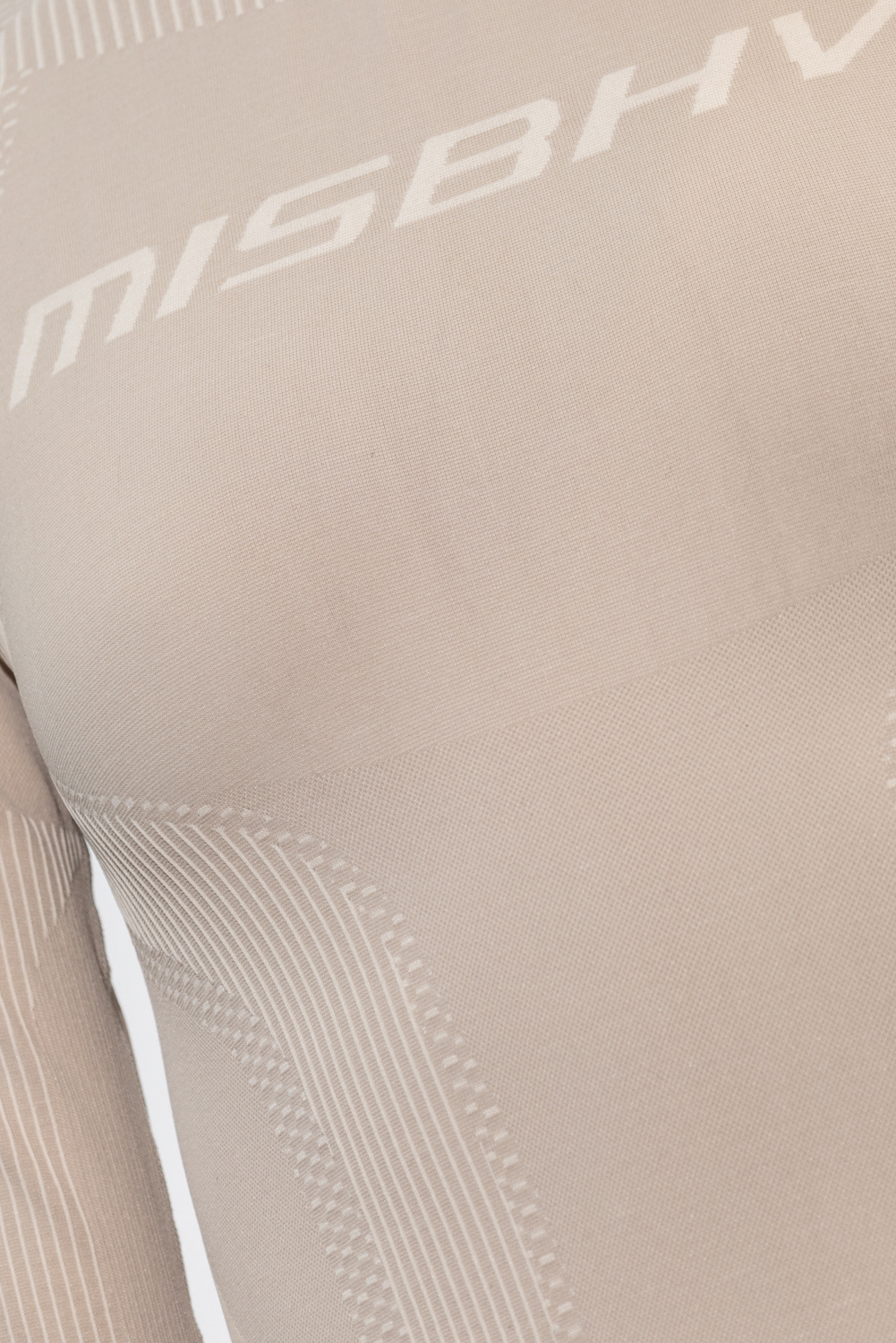 Misbhv Logo-lettering Roll-neck Top In Nude
