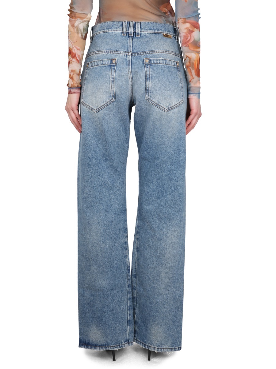 BALMAIN FRONT-SLITS BOOTCUT JEANS