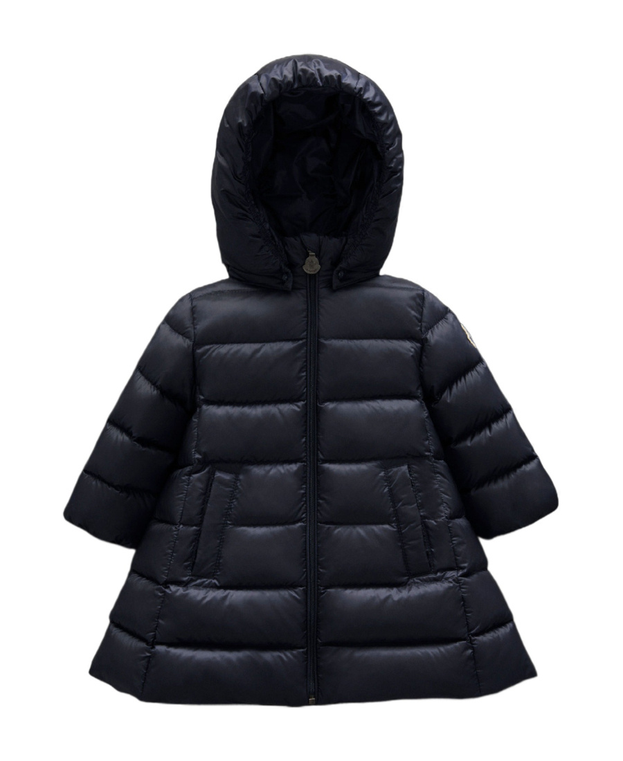 Moncler Padded Hooded Jacket In Blue