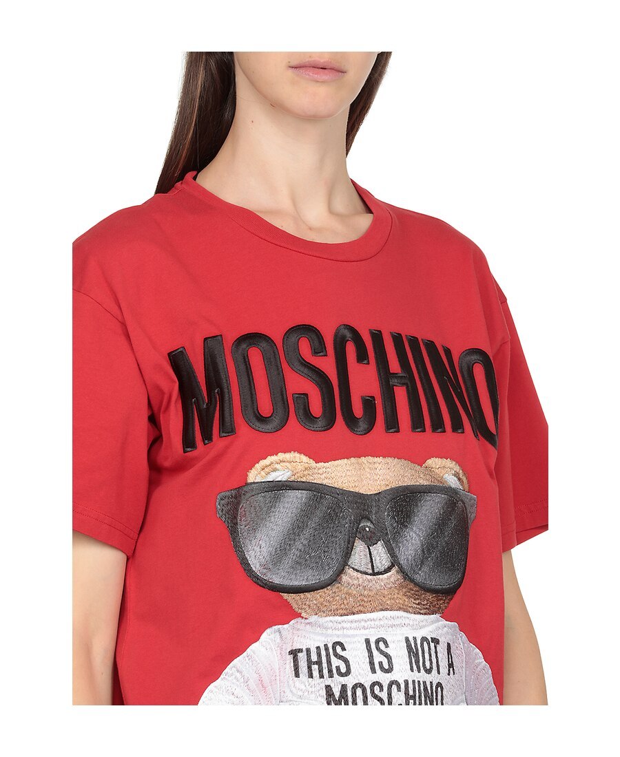 Moschino Teddy Logo-printed T-shirt In Red
