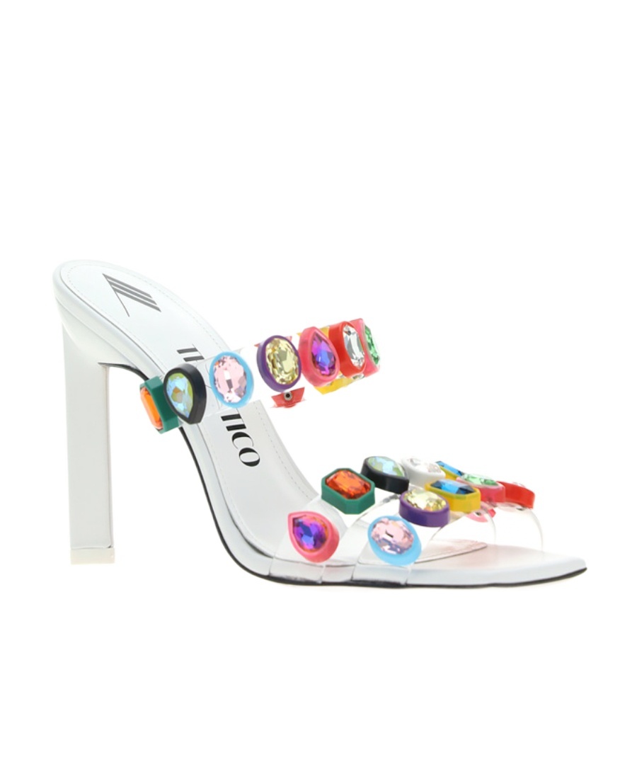 Attico ''nanci'' Multicolor Mule In White