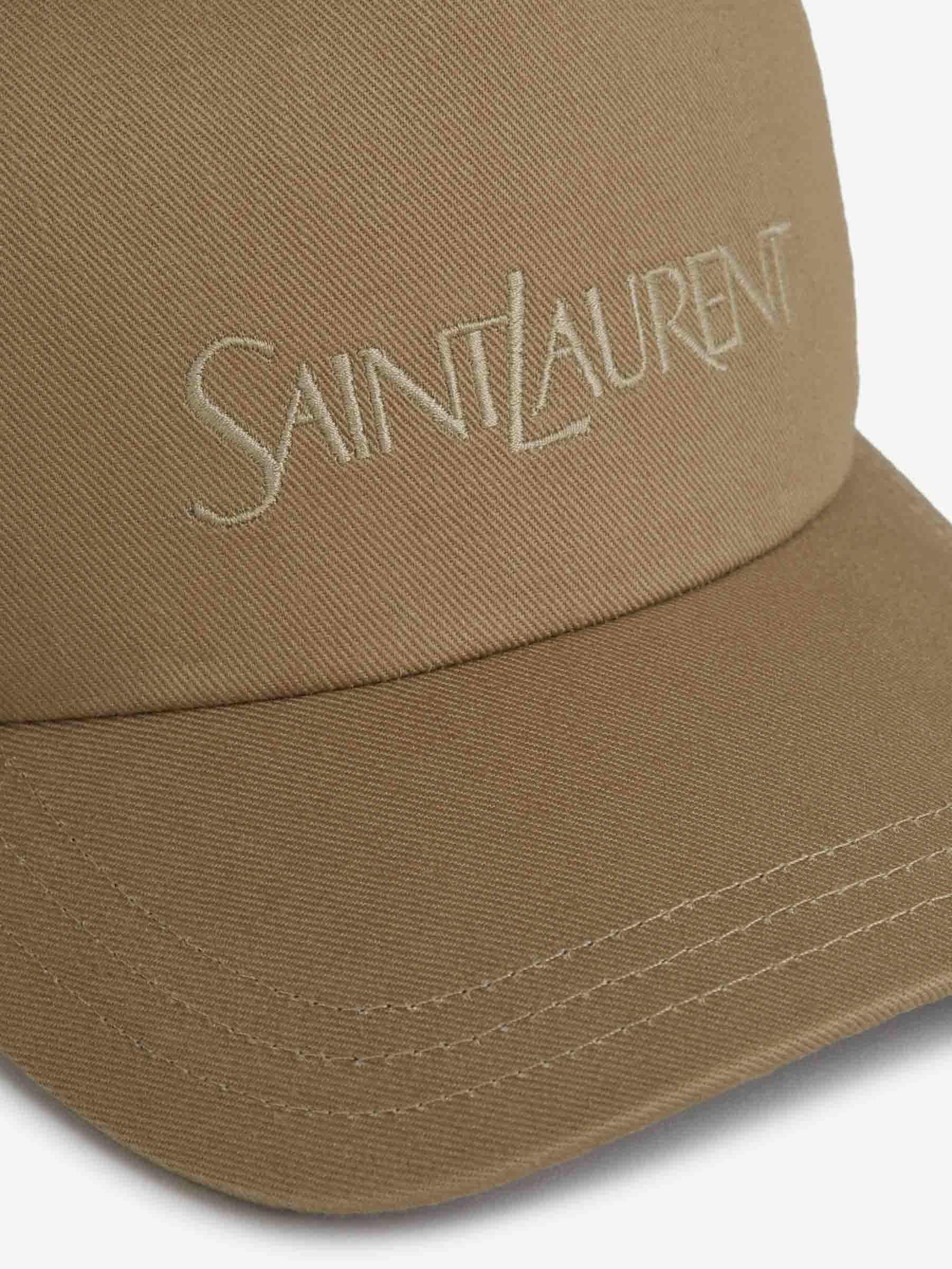 Saint Laurent Pattern Hat In Brown