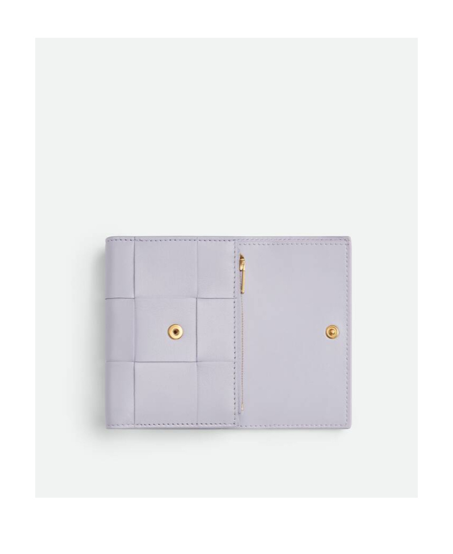 Bottega Veneta Button Your Wallet In Purple