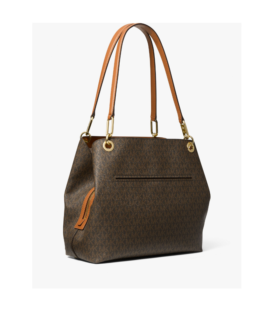 Michael Kors Michael  Kensington Large Logo Shoulder Tote In Green