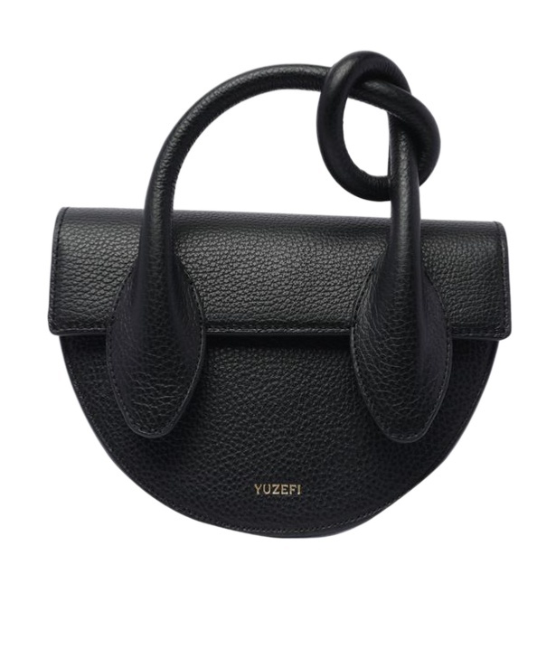 Yuzefi Pretzel Crossbody Bag In Black