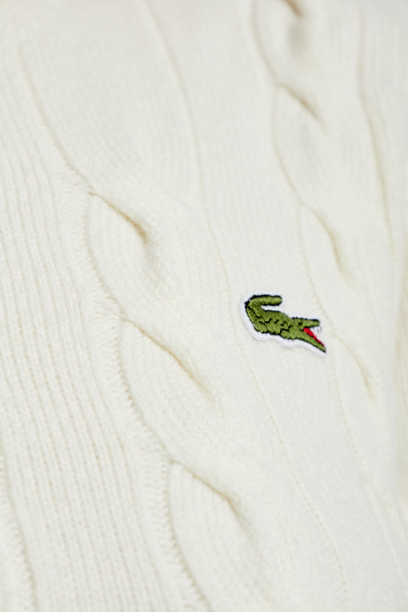 Shop Lacoste Logo-embroidered Jumper In White
