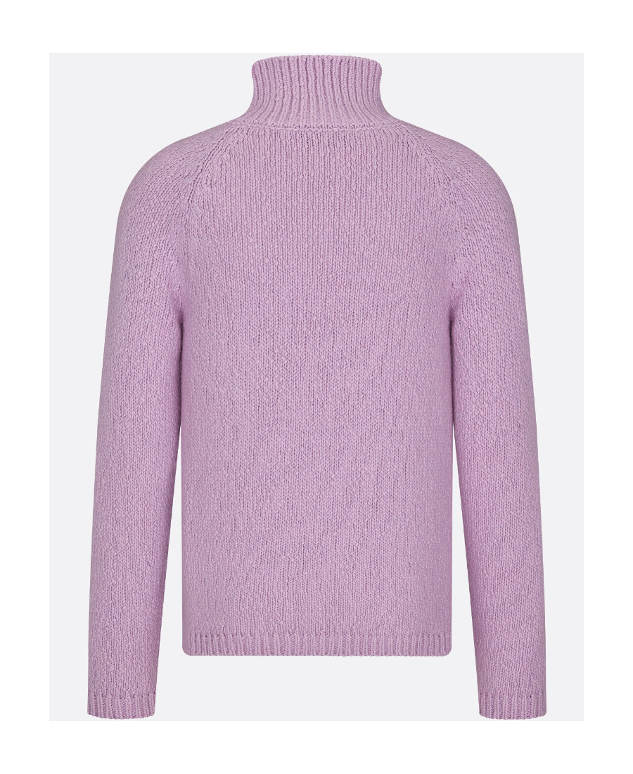 Dior Knitwear Ribbed Cuffs Hem Neckline In Pink