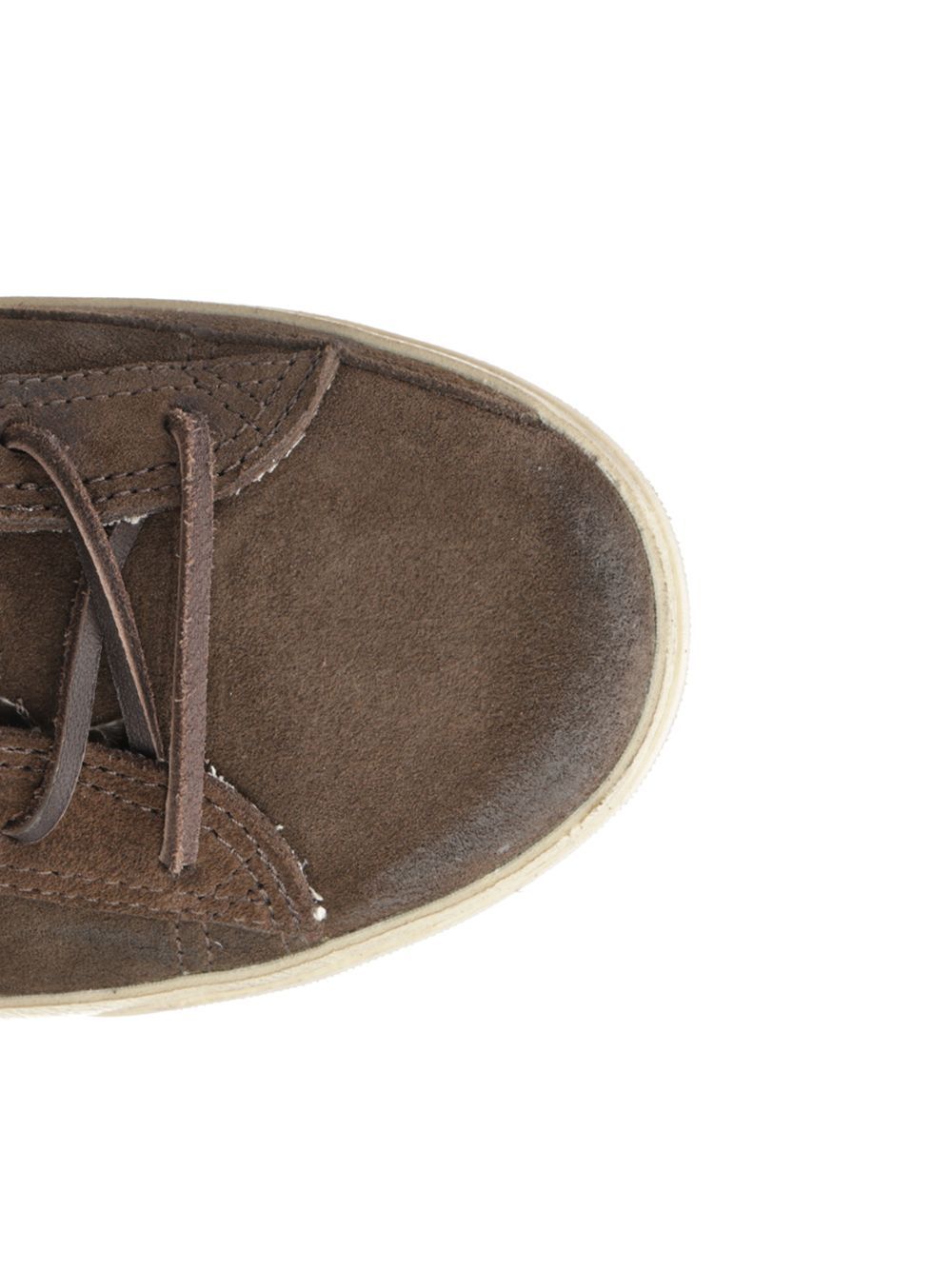 Golden Goose Round-toe High-top Casual Shoes In Brown