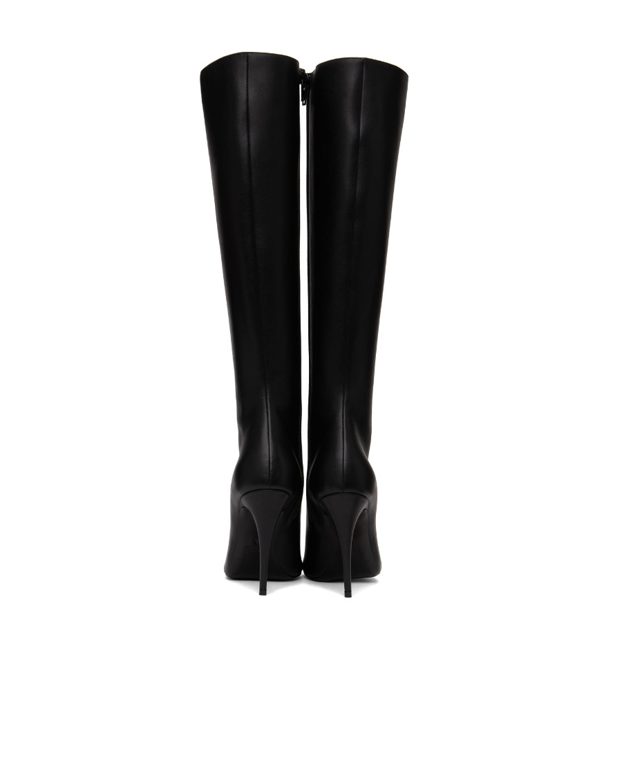 Magda Butrym Black Pointed High Boots In Black