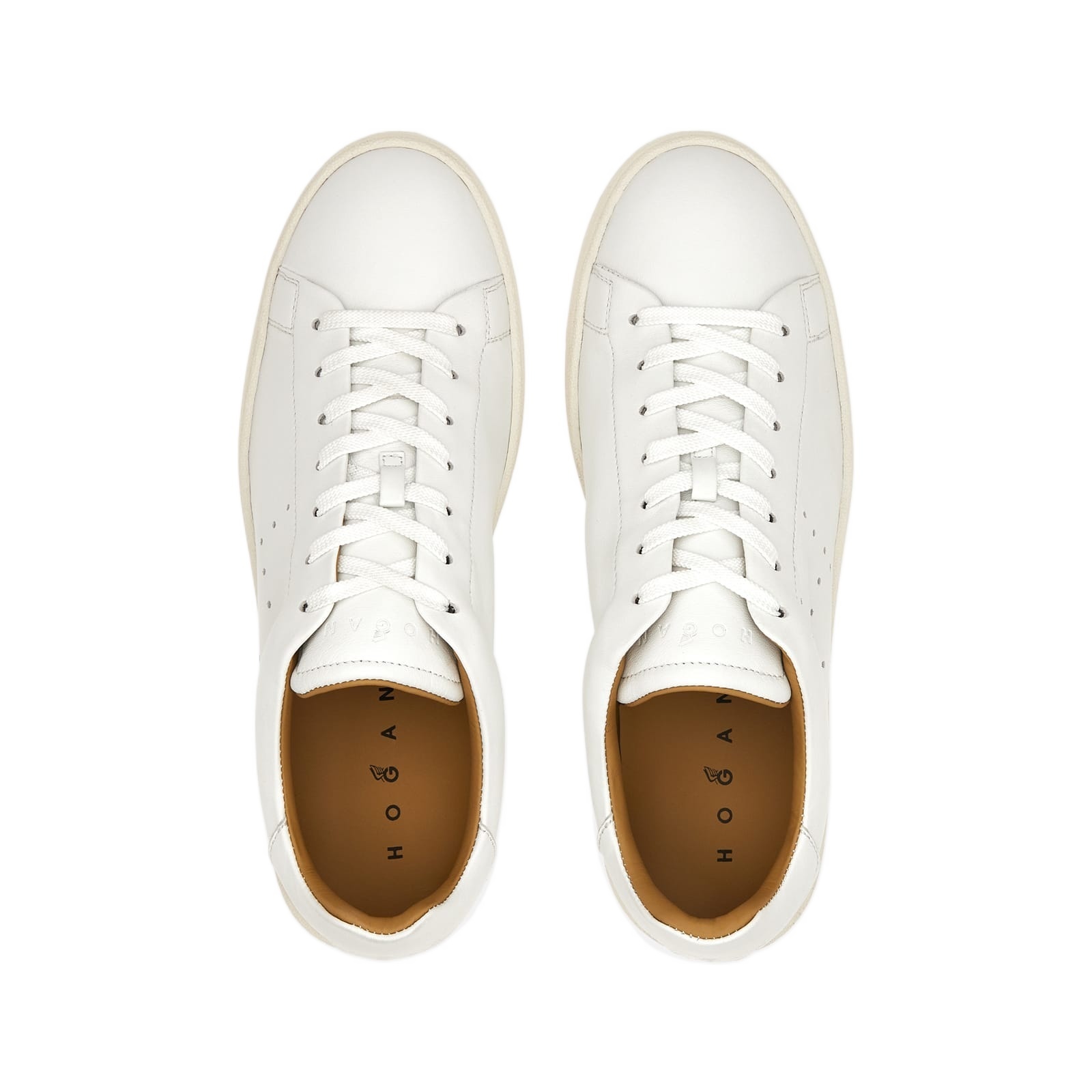 Hogan Round Toe Sneakers In White