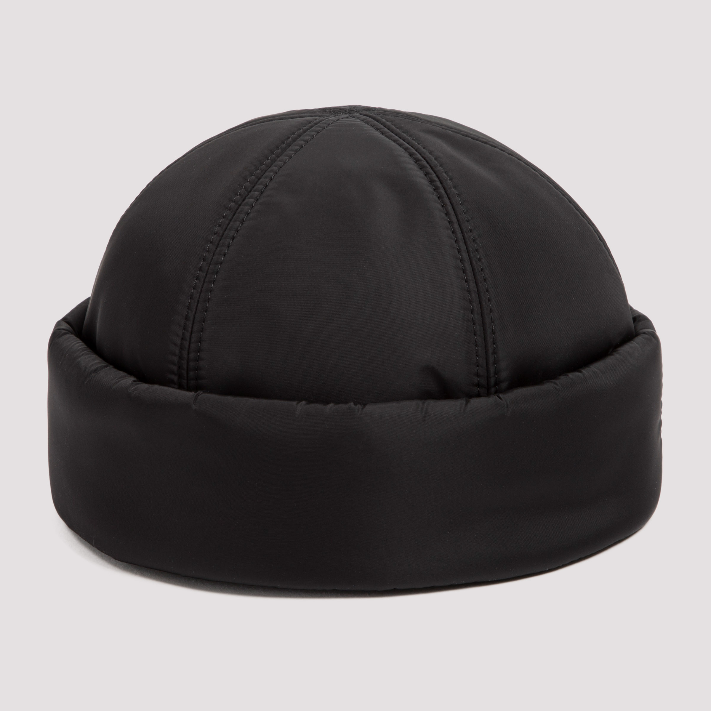 Prada Black Nylon Hat Men In Black