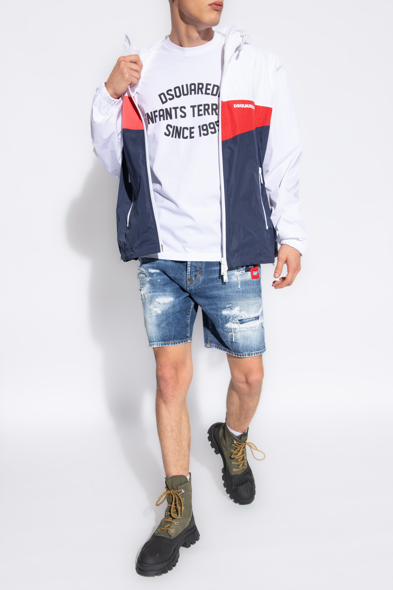 Dsquared2 Graphic Print Crew-neck Cool Fit T-shirt In White