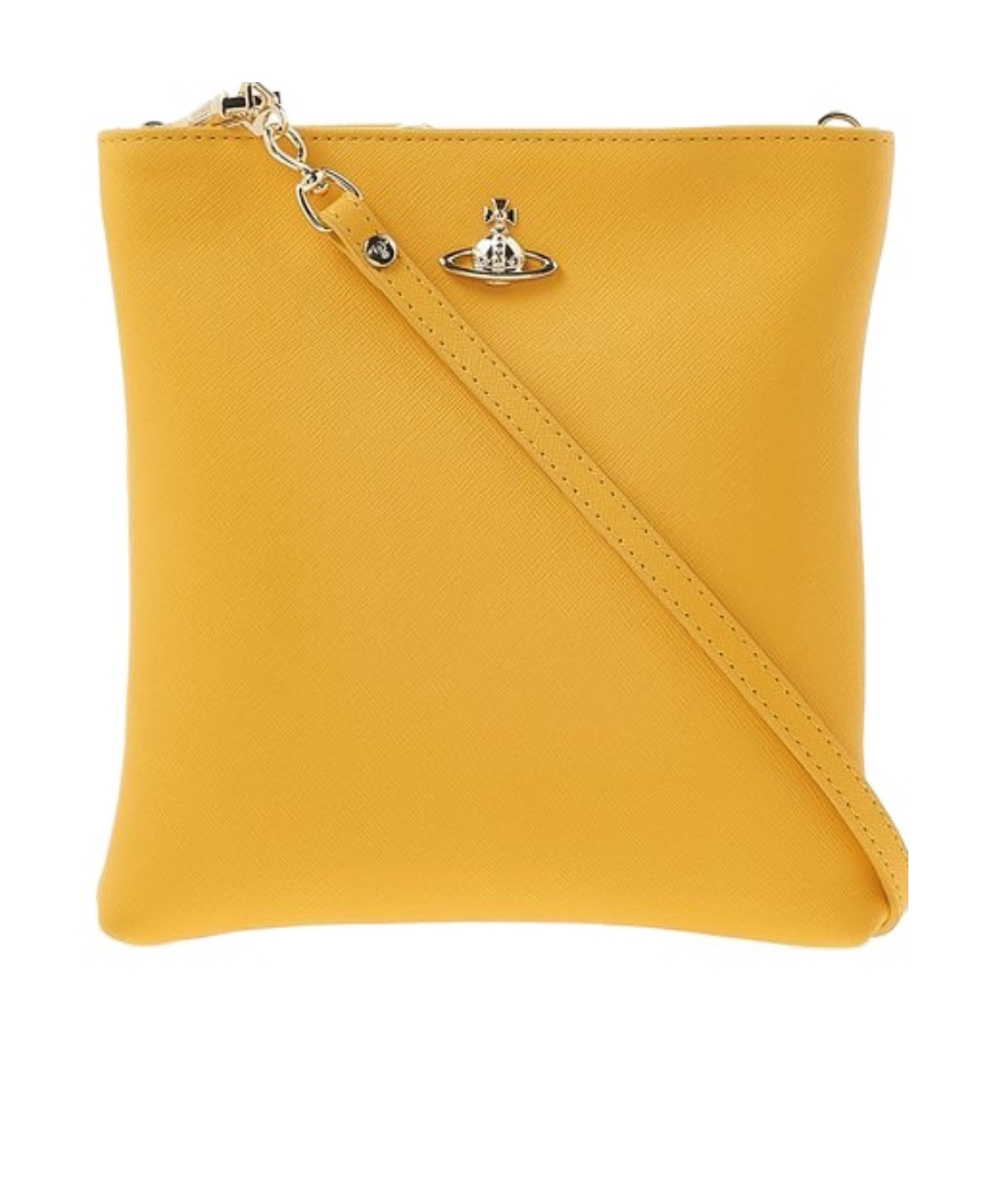 Vivienne Westwood Logo Shoulder Bag In Yellow