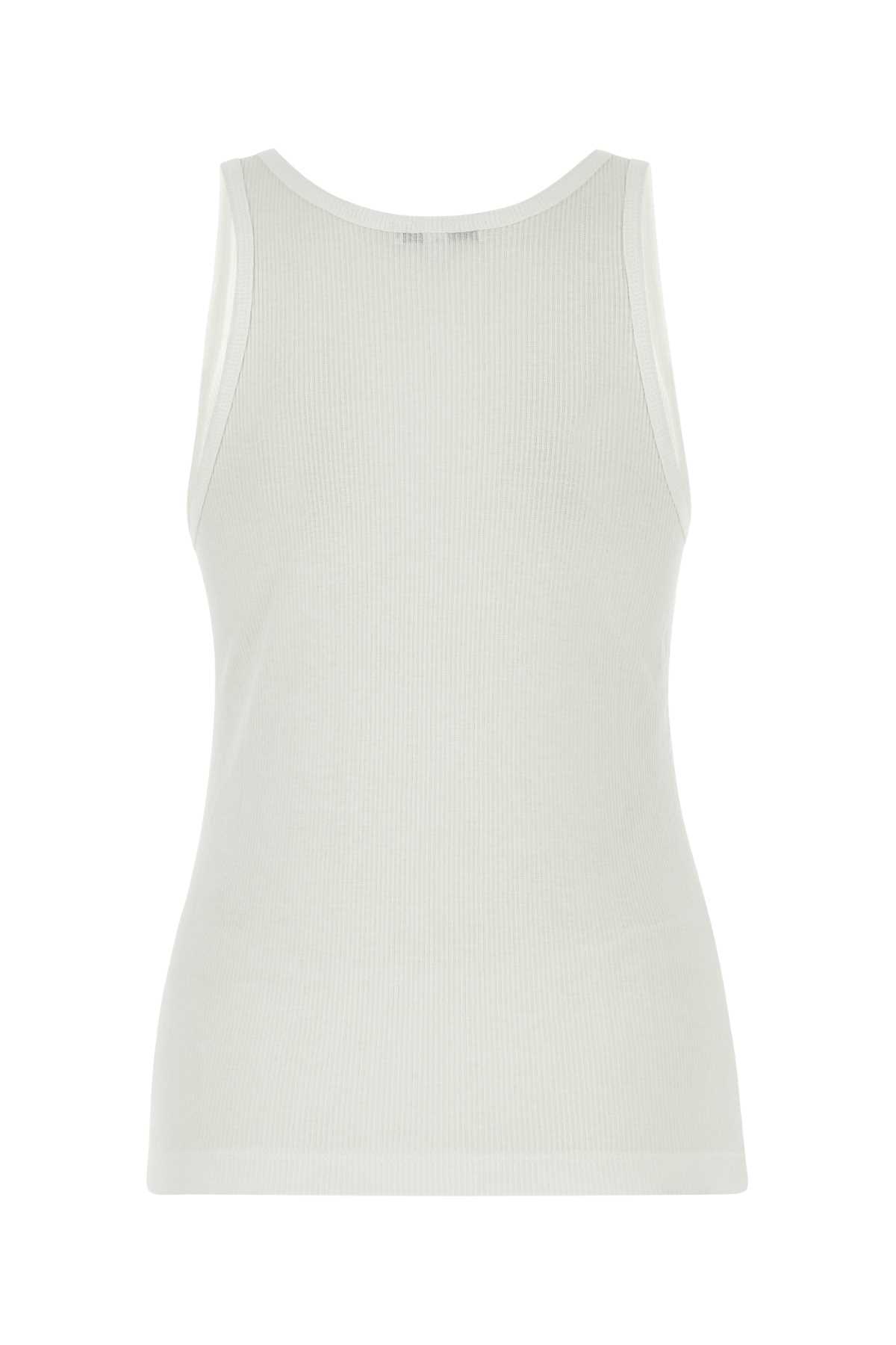 Agolde White Stretch Modal Blend Zane Tank Top In Neutral
