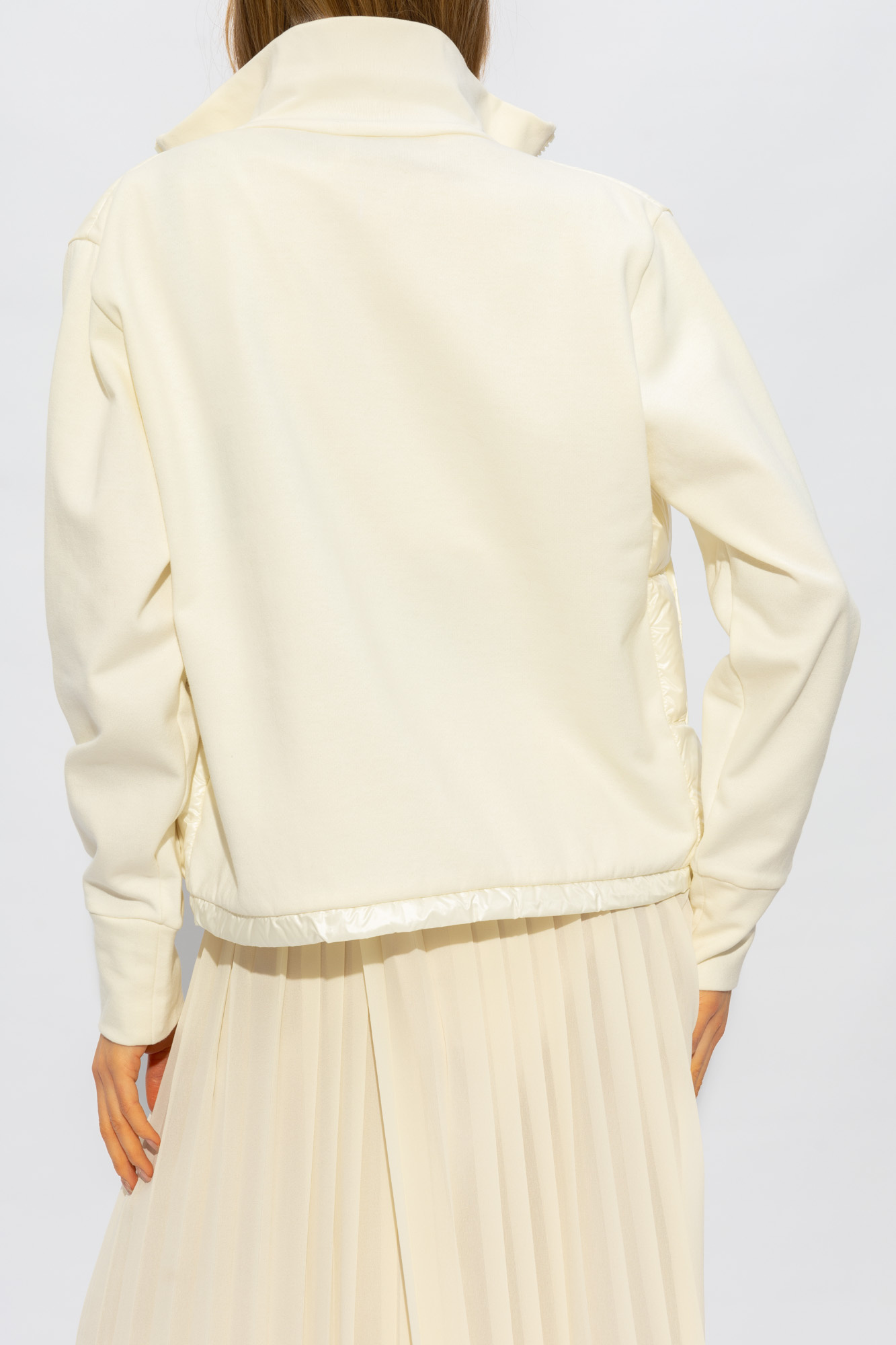 Moncler Logo-patch Padded-panel Jacket In White