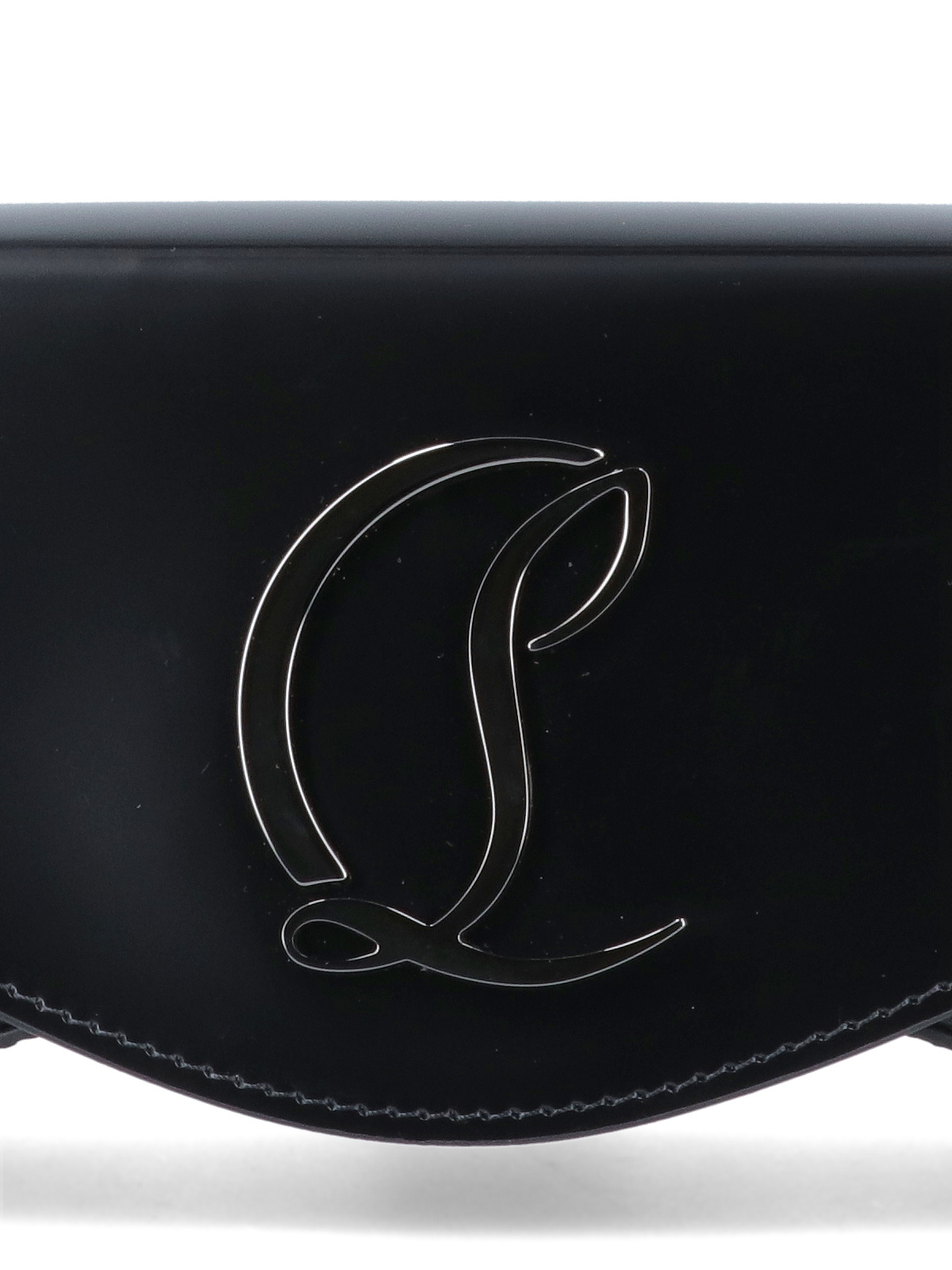 Christian Louboutin Loubi54 Large Leather Crossbody Clutch In Black