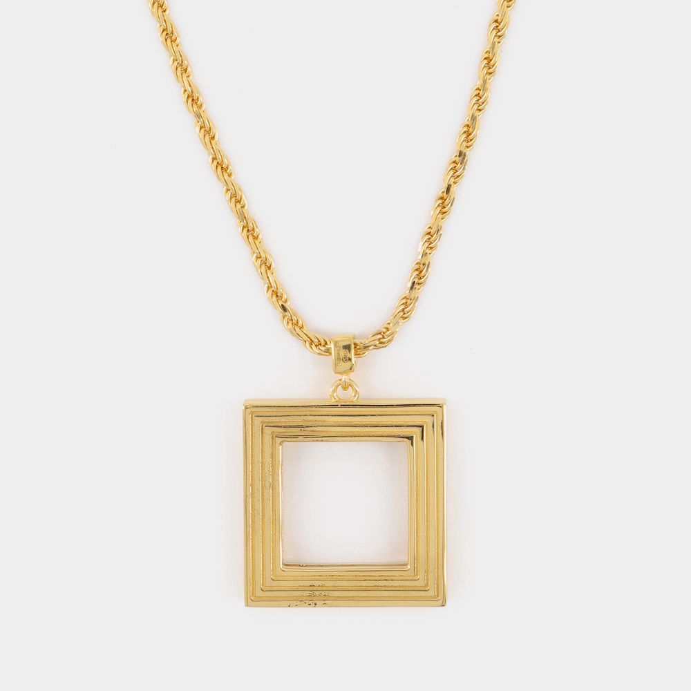 Ivi Logo Necklace In Yellow