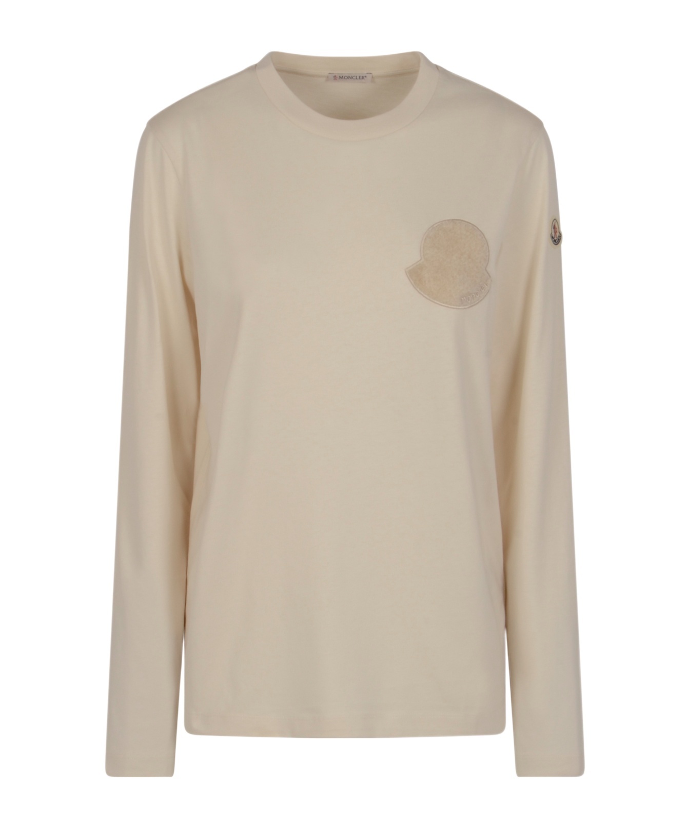 Moncler Long-sleeved T-shirt In Neutral