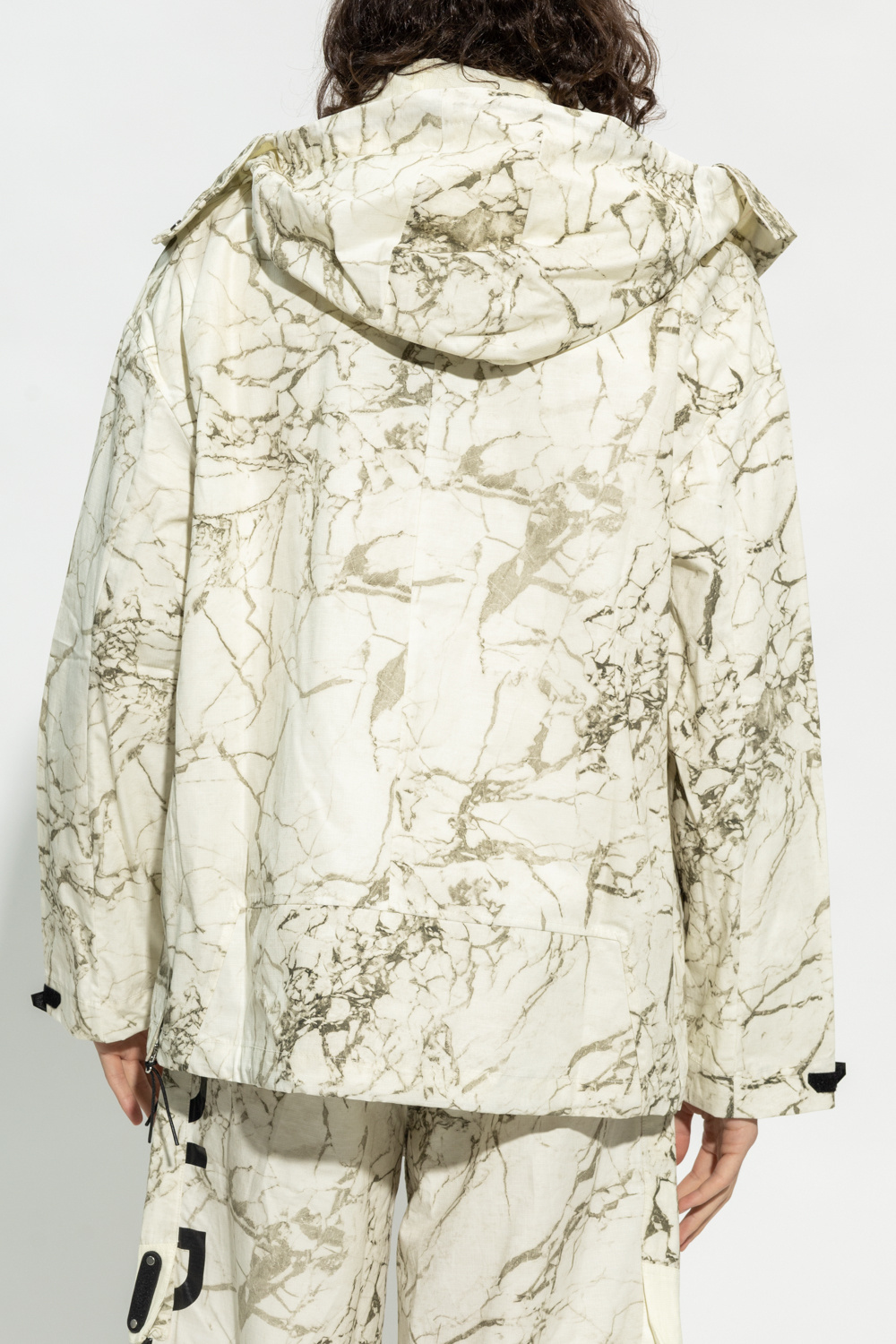 A-cold-wall* Marble-print Zip-up Jacket In White