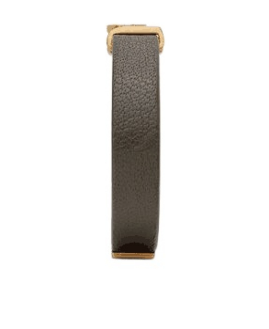 Saint Laurent Ysl Logo-embellished Bracelet In Gray